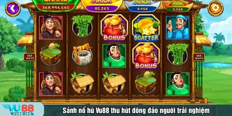 Sảnh nổ hũ Vu88 thu hút đông đảo người chơi